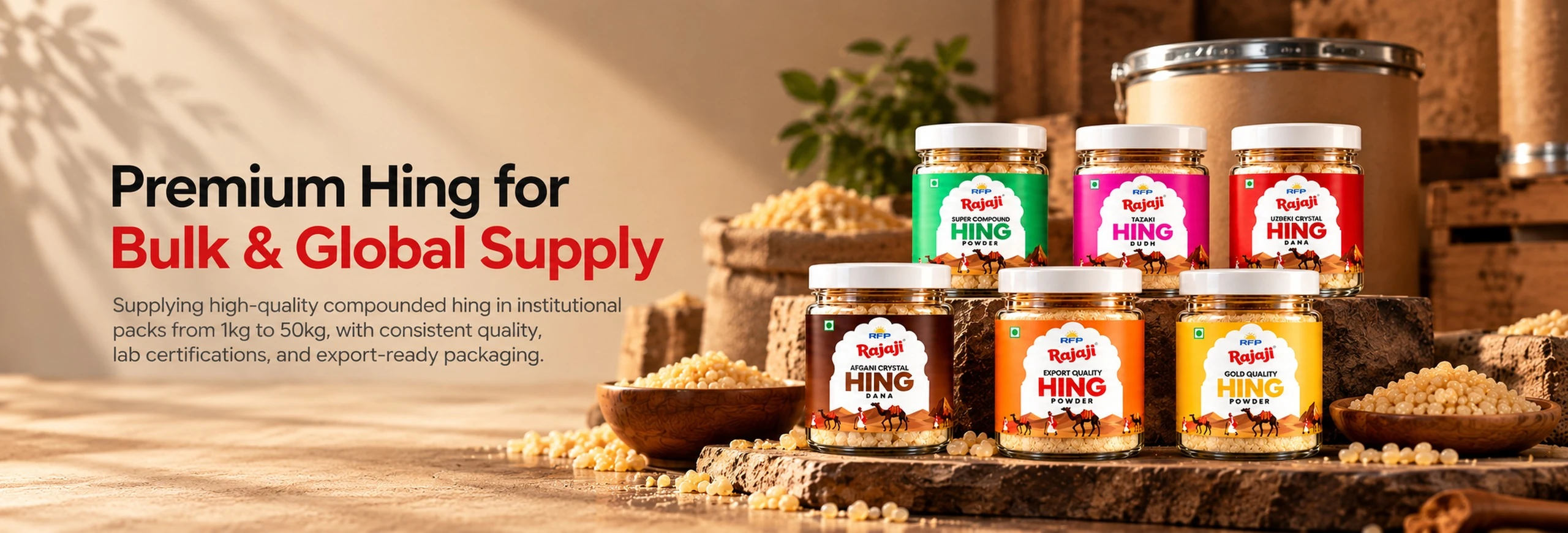 Premium Hing for Bulk & Global Supply - Rajaji Hing Jodhpur Rajasthan