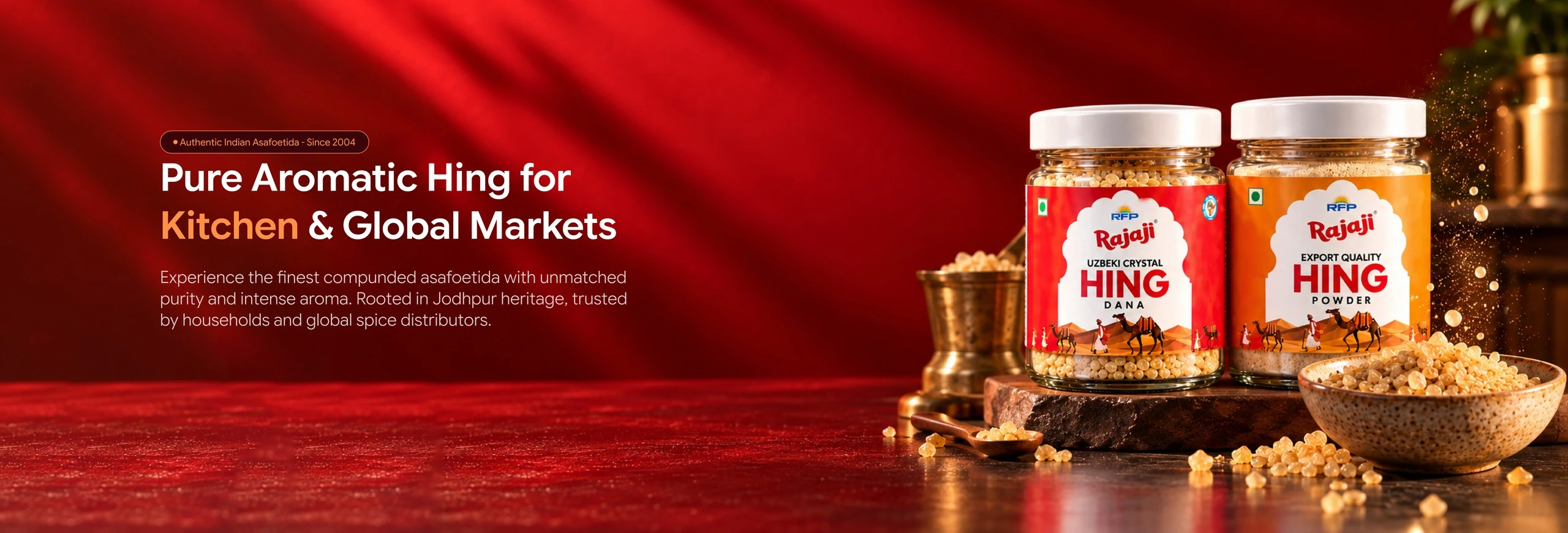 Pure Aromatic Hing for Kitchen and Global Markets - Rajaji Hing