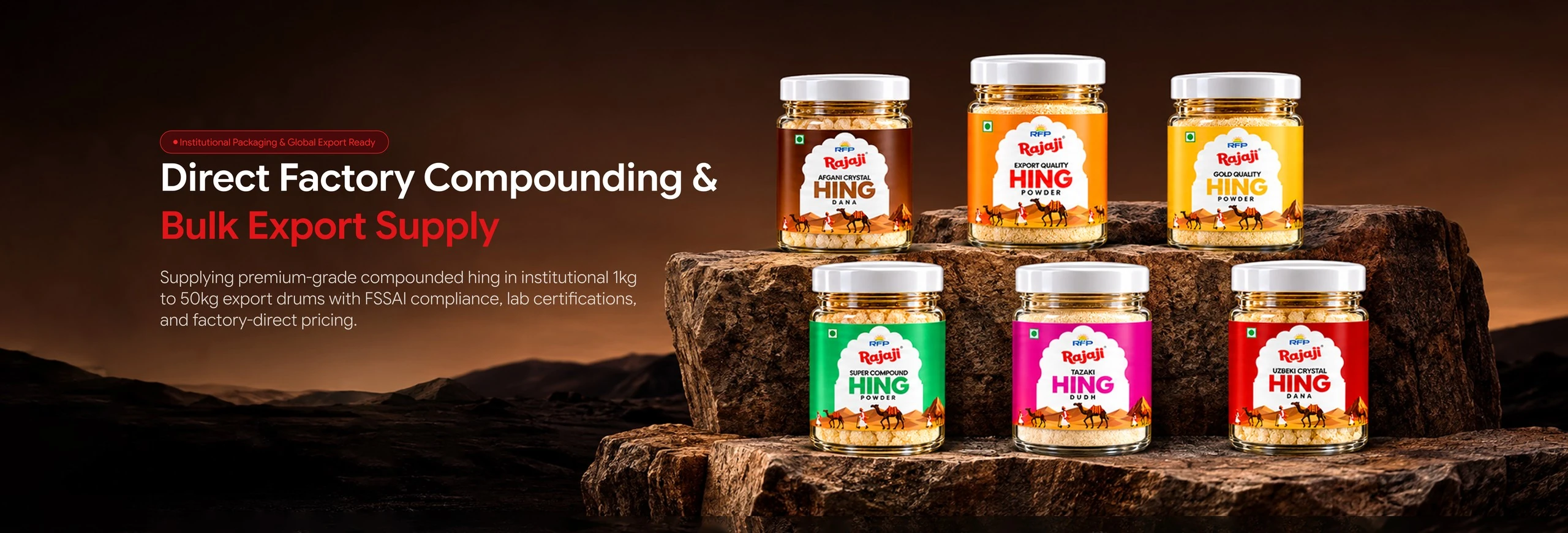 Direct Factory Compounding and Bulk Export Supply - Rajaji Hing
